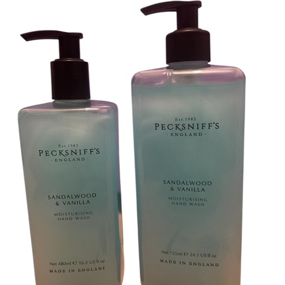 Pecksniff’s Sandalwood & Vanilla Hand Wash Set 16.2 oz & 24.5 oz Made in England - Picture 1 of 1